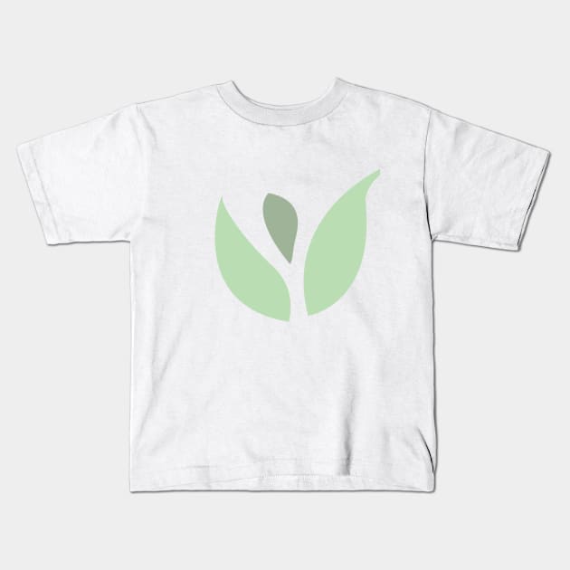 Green  flower Kids T-Shirt by MarynaB